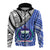 Samoa Hoodie Samoan Pattern Newest LT13 Zip Hoodie Blue - Polynesian Pride