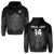 (Custom Text and Number) New Zealand Tiki Rugby Hoodie NZ Maori Koru Pattern Ver.01 LT14 Pullover Hoodie Black - Polynesian Pride