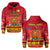 Custom Papua New Guinea Christmas Hoodie Bird of Paradise Bikpela Hamamas Blong Dispela Krismas LT14 Pullover Hoodie Red - Polynesian Pride