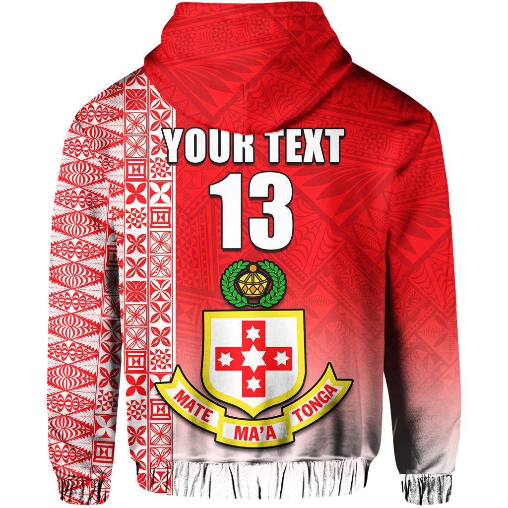 (Custom Text and Number) Kolisi Tonga College Atele Hoodie Home of the Lions LT13 - Polynesian Pride