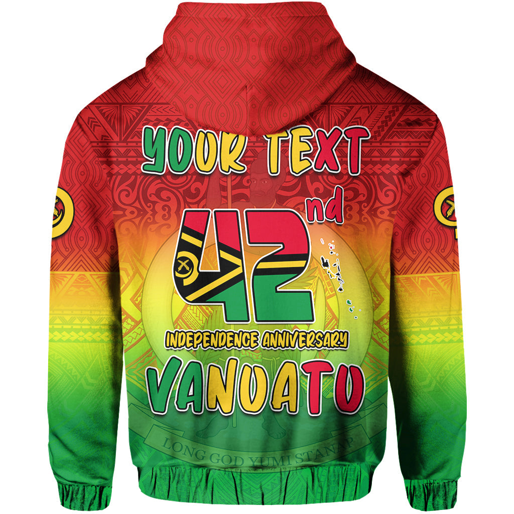 Custom Vanuatu Independence Day Hoodie 42nd Anniversary Yumi Yumi Yumi LT13 - Polynesian Pride
