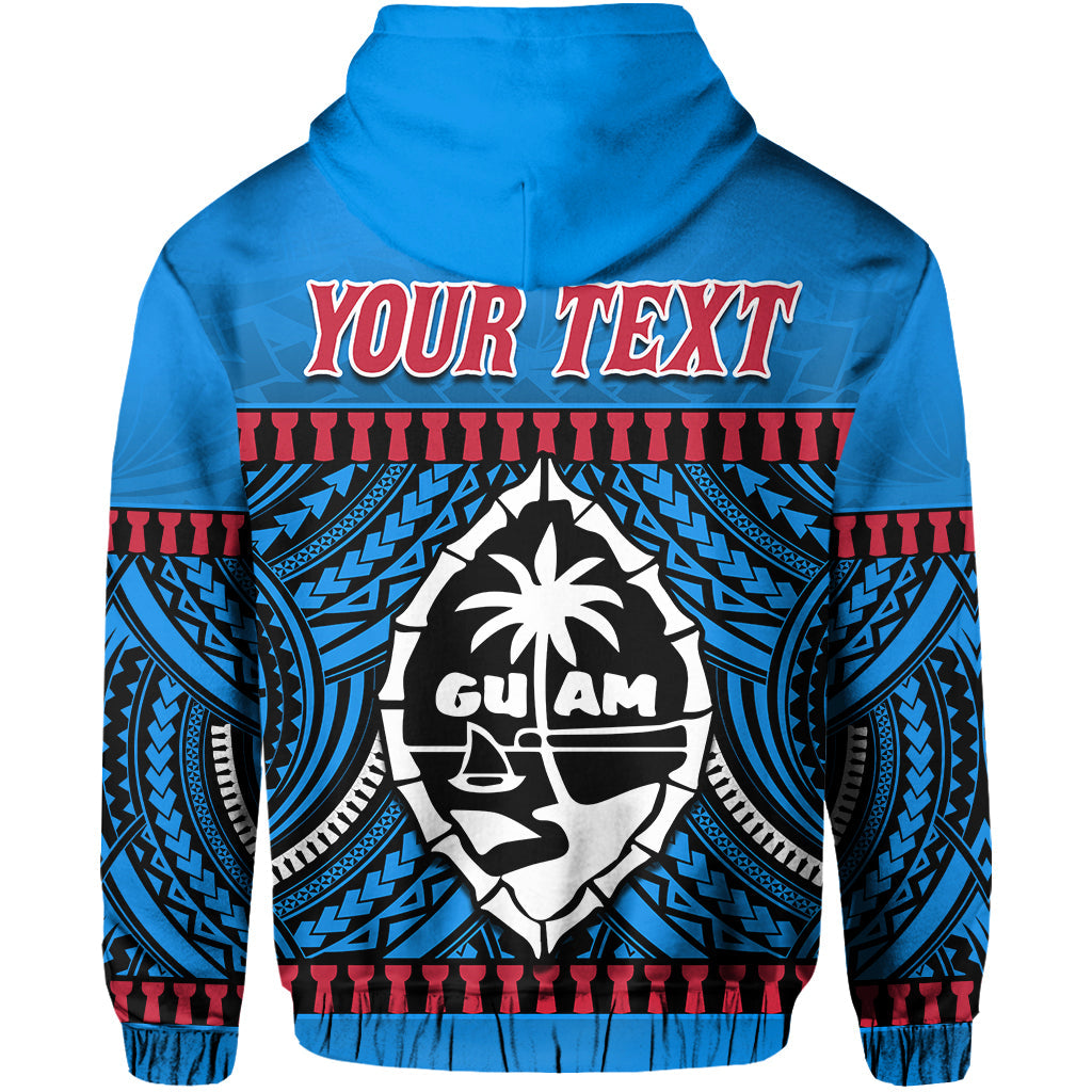 Custom Guam Chamorro Hoodie Latte Stone Blue Polynesian Haligi LT13 - Polynesian Pride