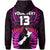 (Custom Text and Number) Aotearoa Fern Hoodie New Zealand Hei Tiki Purple Style LT13 - Polynesian Pride