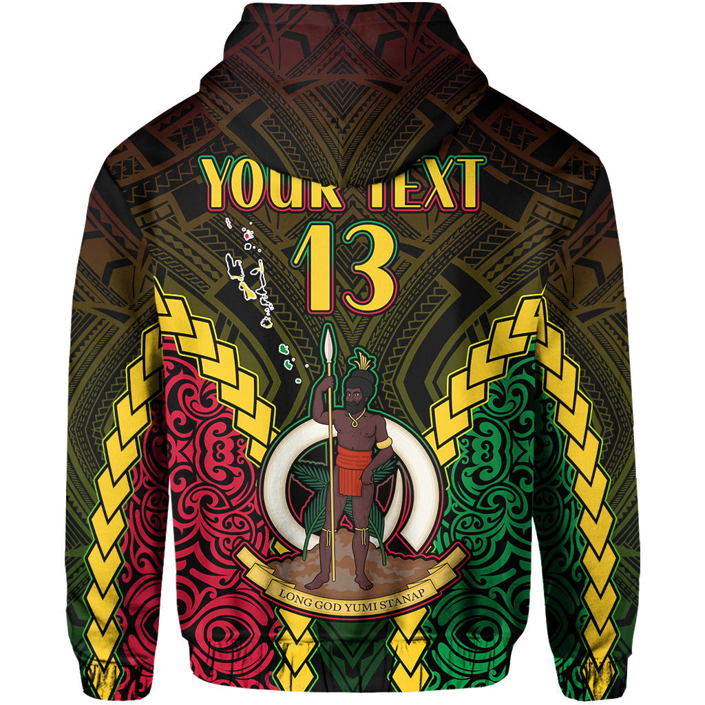 (Custom Text and Number) Vanuatu Indigenous Hoodie Proud To Be Ni Vanuatu Polynesian Pattern LT13 - Polynesian Pride