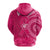 Custom Breast Cancer Awareness Hoodie Hibiscus Polynesian No One Fights Alone LT13 - Polynesian Pride