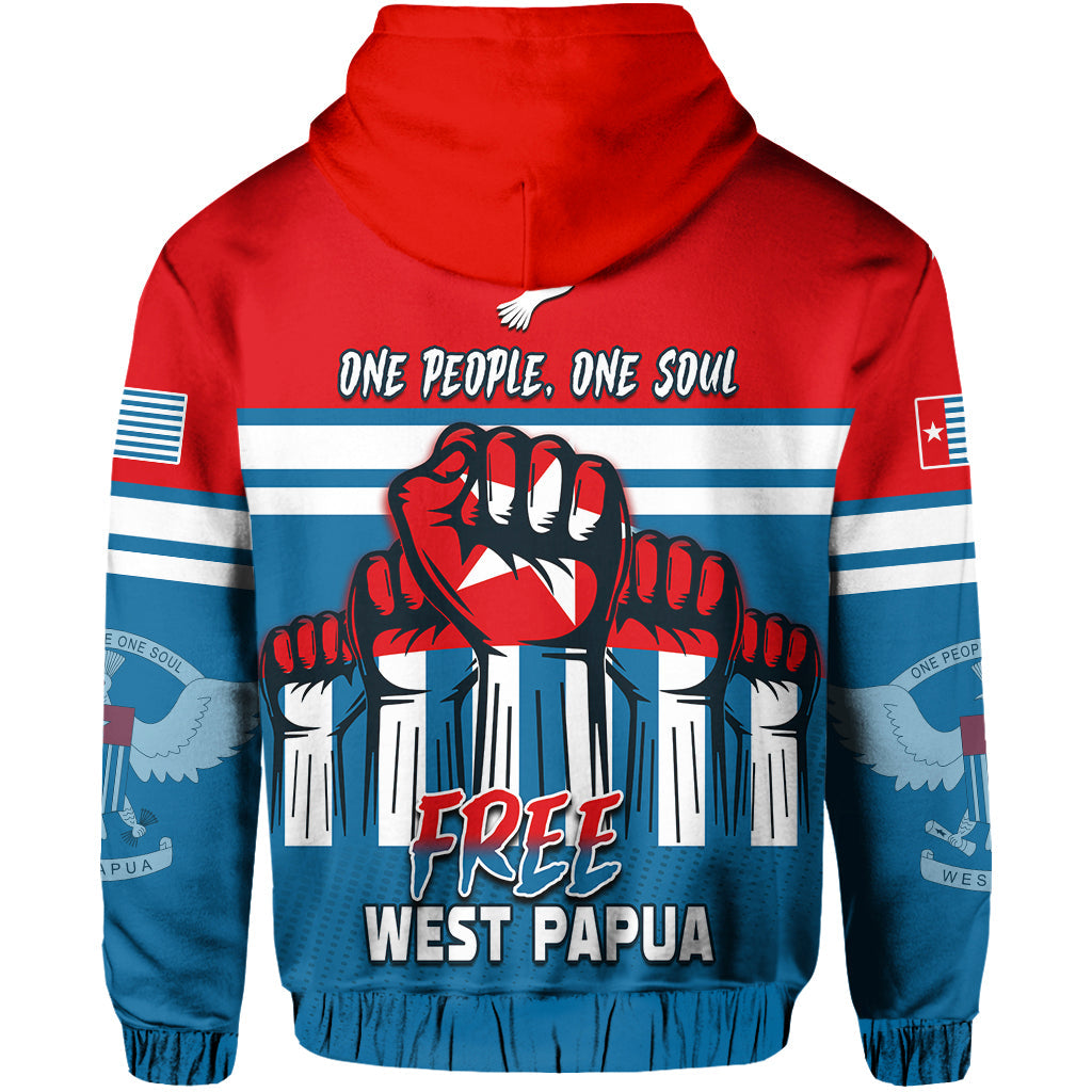Custom Football Hoodie One People One Soul Strong West Papuan LT13 - Polynesian Pride