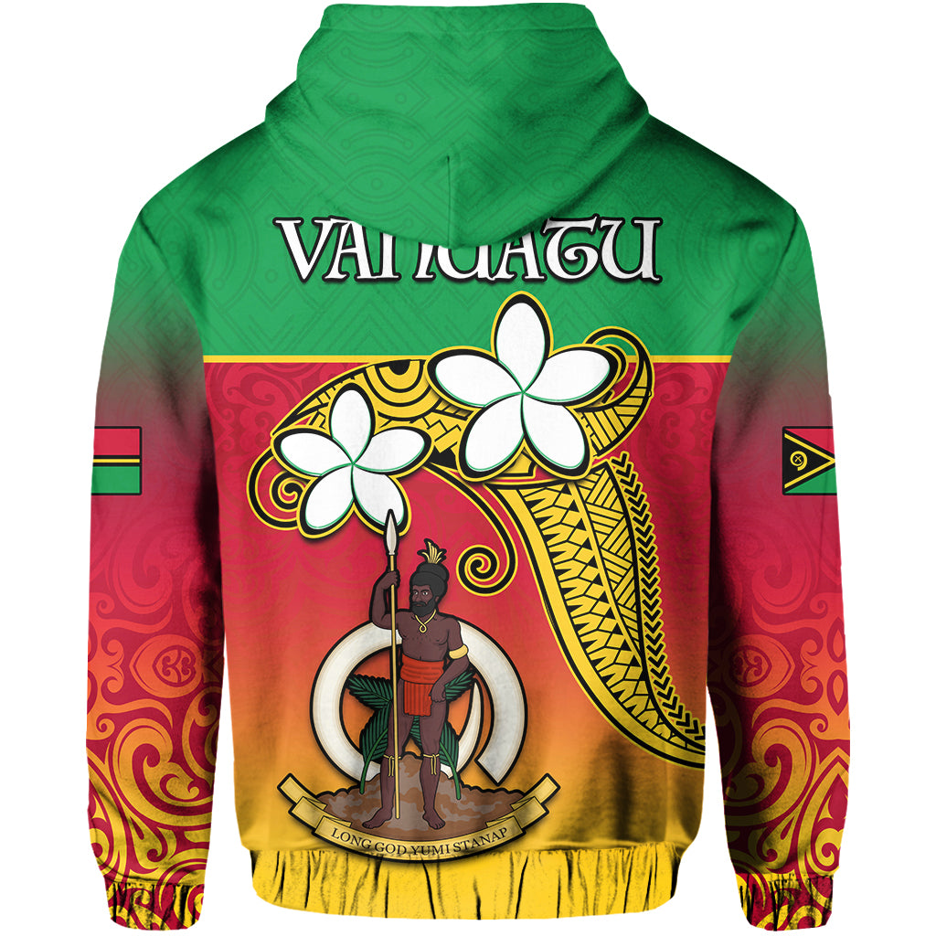 Custom Vanuatu Novelty Hoodie Frangipani Tropical Spa Flower LT13 - Polynesian Pride