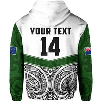 (Custom Text and Number) New Zealand Silver Fern Rugby Hoodie Maori Pacific LT14 - Polynesian Pride