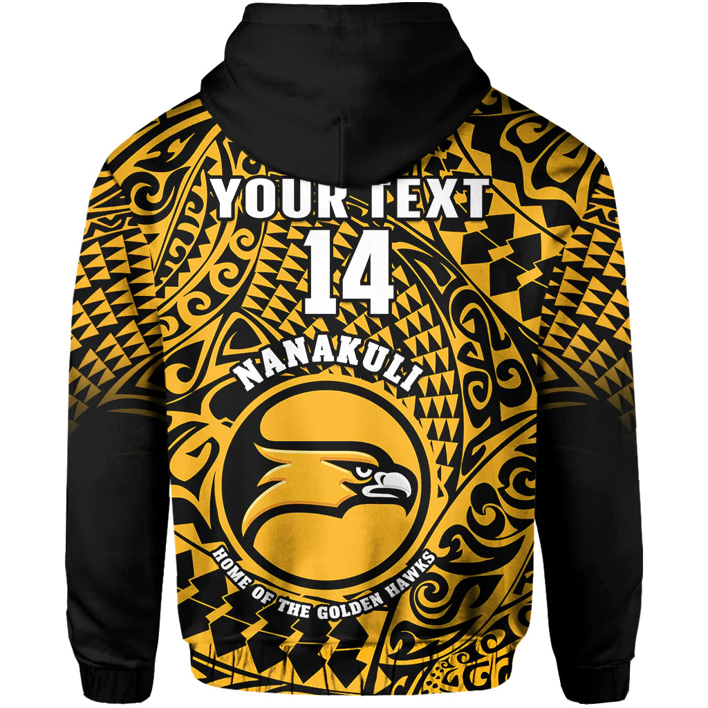 (Custom Text and Number) Hawaii Hoodie Nanakuli High and Intermediate School Tribal Kakau LT14 - Polynesian Pride
