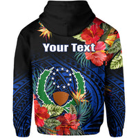 Custom Pohnpei State Hoodie FSM Hibiscus Flowers Mix Polynesian LT14 - Polynesian Pride