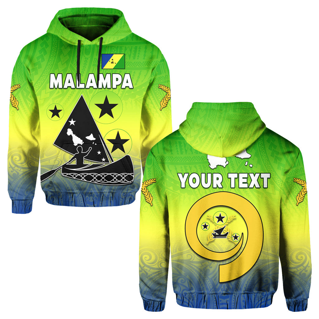 Custom Malampa Province Hoodie Native Canoe Mix Vanuatu Pig Tusk Green Version LT14 Hoodie Green - Polynesian Pride