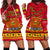 Papua New Guinea Christmas Hoodie Dress Bird Of Paradise Bikpela Hamamas Blong Dispela Krismas LT14 Red - Polynesian Pride