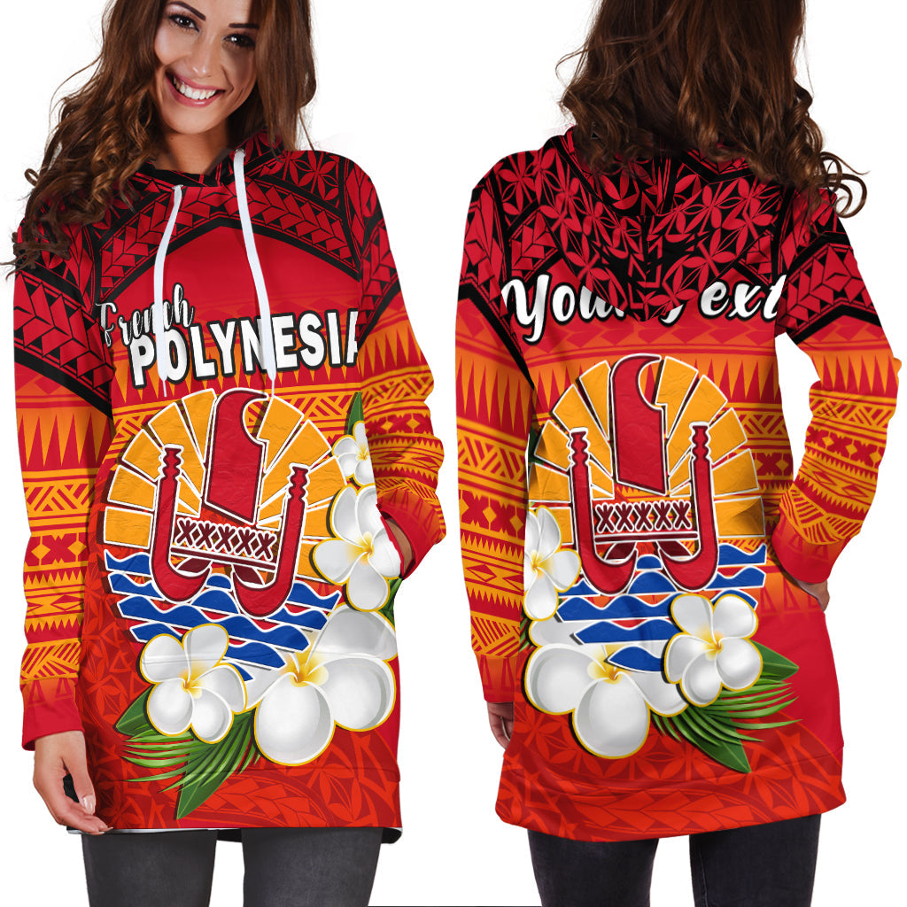 (Custom Personalised) French Polynesia Hoodie Dress Happy Internal Autonomy Day Special Version LT14 Red - Polynesian Pride