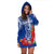 (Custom Personalised) Guam Chamorro Hoodie Dress Guaman Latte Stone Tropical Flowers Blue Version LT14 - Polynesian Pride