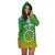 (Custom Personalised) Cook Islands Hoodie Dress Circle Pattern Mix Sea Turtle Green Version LT14 - Polynesian Pride