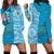 (Custom Your Class Year) Lavengamalie Tonga College Hoodie Dress Class Of Year Tongan Ngatu Pattern LT14 Blue - Polynesian Pride