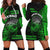 Hawaii Hoodie Dress Kakau Warrior Helmet Gradient Green Polynesian LT14 Green - Polynesian Pride