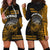 Hawaii Hoodie Dress Kakau Warrior Helmet Gradient Gold Polynesian LT14 Gold - Polynesian Pride