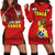 Tonga Rugby Hoodie Dress Mate Maa Tonga Pacific Ngatu Black LT14 Red - Polynesian Pride