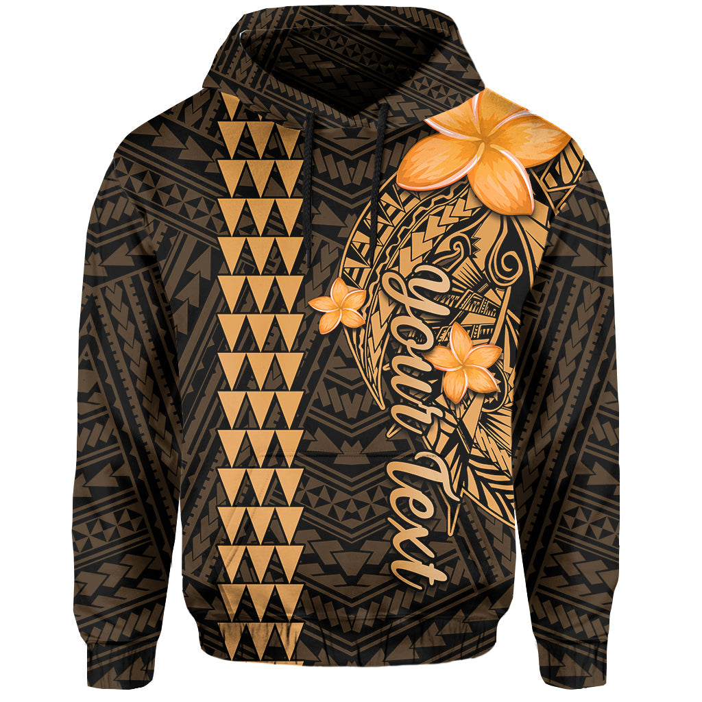 Custom Hawaii Hoodie Kakau Kanaka Maoli Combine Polynesian Shark Ver.01 LT14 Hoodie Gold - Polynesian Pride