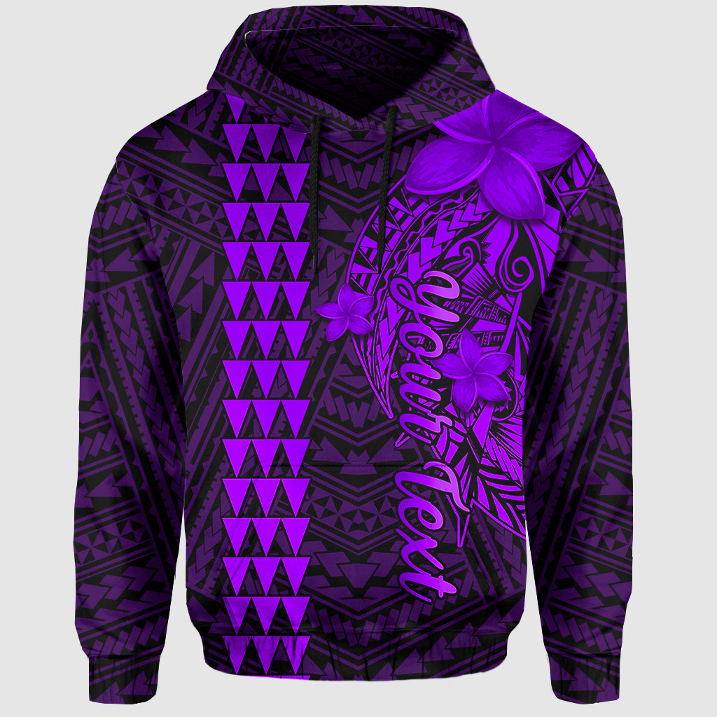 Custom Hawaii Hoodie Kakau Kanaka Maoli Combine Polynesian Shark Ver.05 LT14 Hoodie Purple - Polynesian Pride