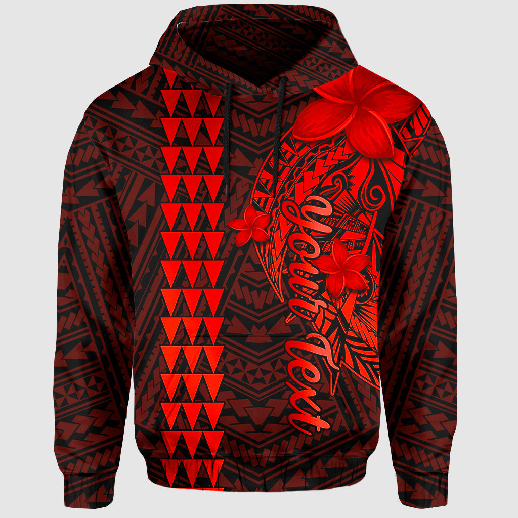 Custom Hawaii Hoodie Kakau Kanaka Maoli Combine Polynesian Shark Ver.06 LT14 Hoodie Red - Polynesian Pride