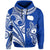 Rarotonga Cook Islands Hoodie Turtle and Map Style Blue LT13 Blue - Polynesian Pride