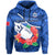 Samoa Rugby Hoodie Manu Samoa Polynesian Hibiscus Blue Style LT14 Hoodie Blue - Polynesian Pride