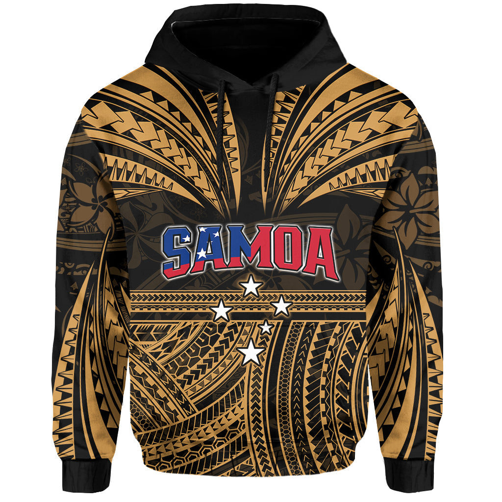 Custom Samoa Tatau Hoodie Gold Polynesian Proud Samoan LT13 Pullover Hoodie Gold - Polynesian Pride