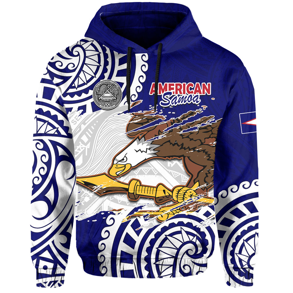 American Samoa Independence Day Hoodie Polynesian Special Version LT14 Hoodie Blue - Polynesian Pride