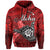 The Shaka Hawaii Hoodie Tropical Flowers Red Version LT13 Hoodie Red - Polynesian Pride