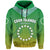 Custom Cook Islands Hoodie Circle Pattern Mix Sea Turtle Green Version LT14 - Polynesian Pride