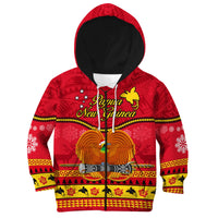 (Custom Personalised) Papua New Guinea Christmas Hoodie KID Bird Of Paradise Bikpela Hamamas Blong Dispela Krismas LT14 - Polynesian Pride
