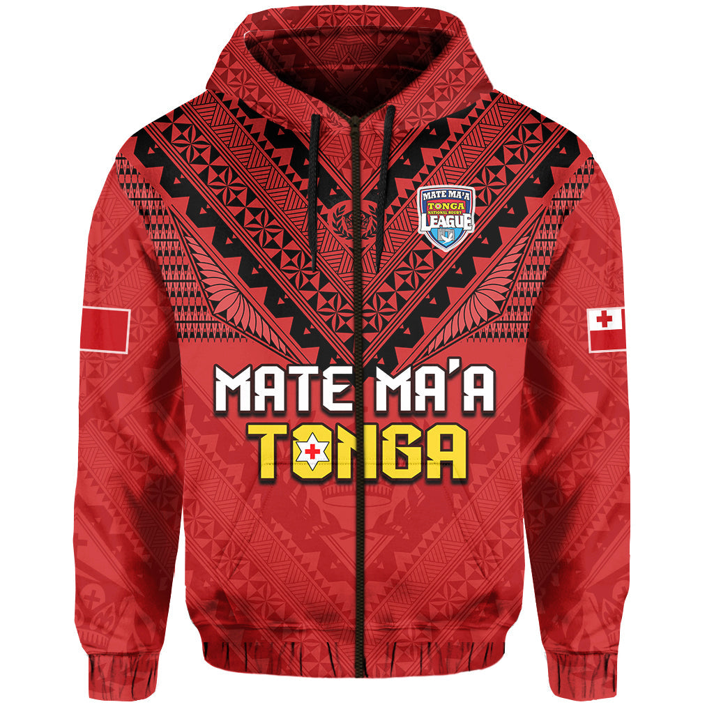 (Custom Text and Number) Tonga Rugby MMT Hoodie Ngatu Mate Maa Tonga Simple LT13 - Polynesian Pride