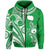 Rarotonga Cook Islands Hoodie Turtle and Map Style Green LT13 - Polynesian Pride