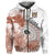 Fiji Tapa Hoodie White Fijian Masi Be Loved Hibiscus LT13 Zip Hoodie White - Polynesian Pride