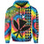 Custom Hawaii Rainbow Tie Dye Hoodie Flowers Polynesian Hawaiian Tribal LT13 - Polynesian Pride