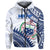 HRPP Samoa Hoodie Samoan Coat of Arms Polynesian Pattern LT14 Zip Hoodie White - Polynesian Pride