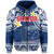 Samoa Hoodie Samoan Plumeria Flowers Mix Polynesian Pattern LT14 Blue - Polynesian Pride