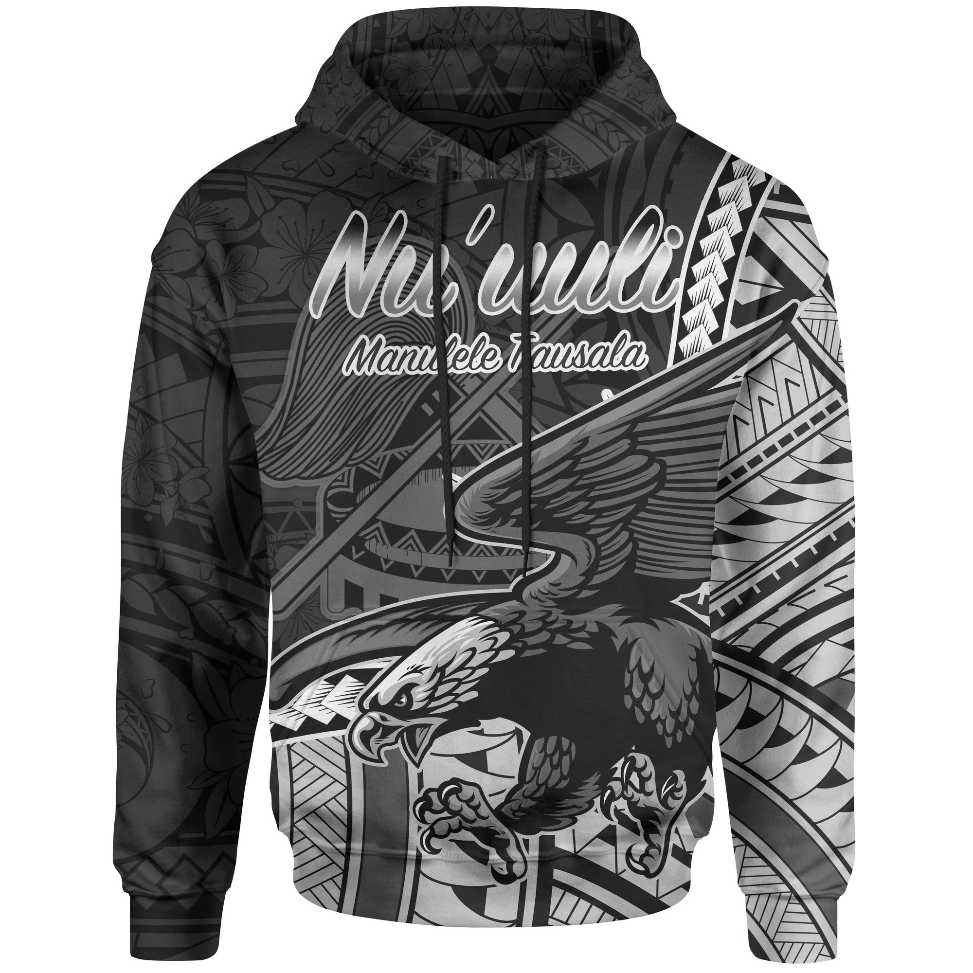 American Samoa Hoodie Nuuuli Polynesian Patterns Unisex Black - Polynesian Pride