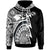 Polynesian Tonga Hoodie Maui Moana Tattoo with Seal Tonga Unisex White - Polynesian Pride