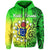 Cook Islands Hoodie Cook Islands Coat of Arms Turtle Polynesian LT14 Zip Hoodie Green - Polynesian Pride