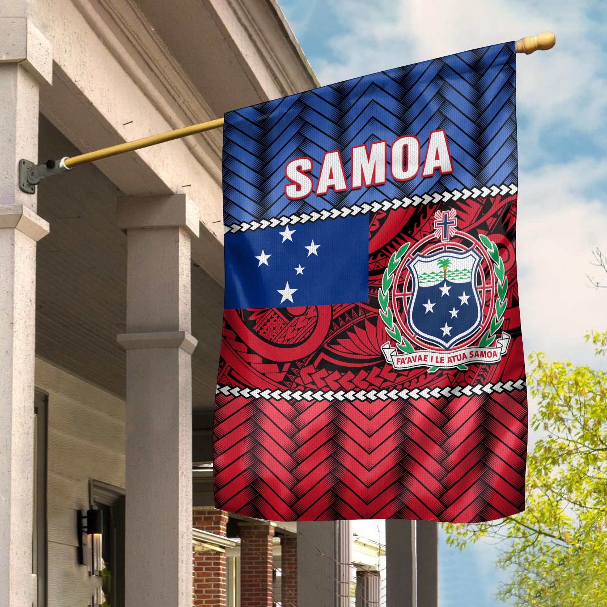 Samoa Flag Samoan Coat Of Arms Polynesian Ver.06 LT14 - Polynesian Pride