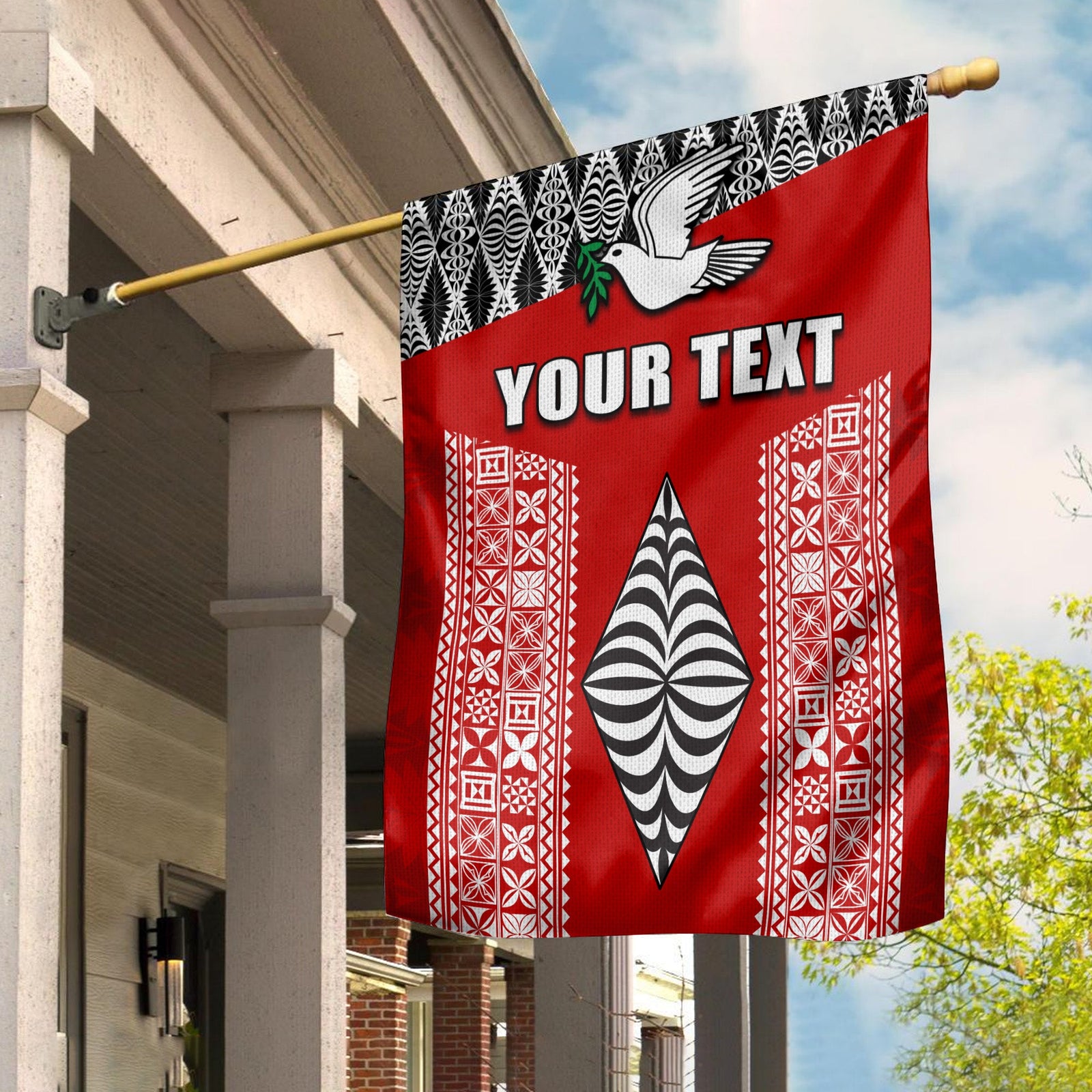 (Custom Personalised) Tonga Rugby Flag - Mate Ma'a Tonga LT13 House Flag - Polynesian Pride