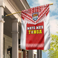 Tonga Rugby Flag Mate Maa Tonga Pacific Ngatu White LT14 House Flag - Polynesian Pride