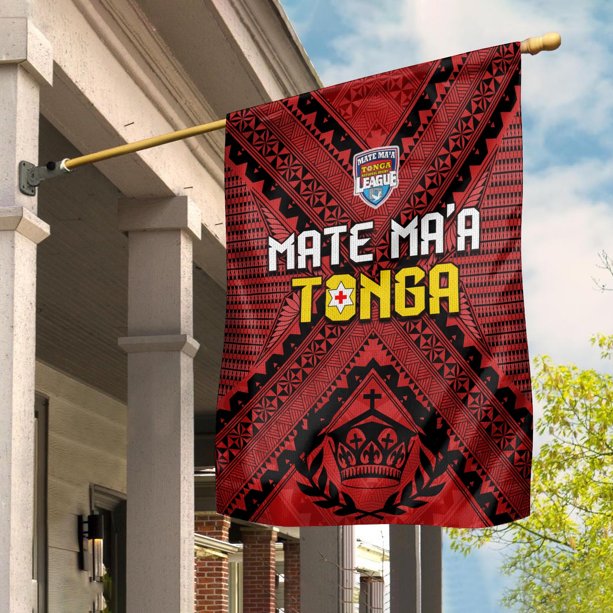 Tonga Rugby MMT Flag Ngatu Mate Maa Tonga Simple LT13 - Polynesian Pride