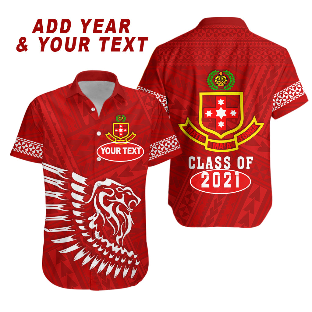 (Custom Personalised) Lion Kolisi Tonga Hawaiian Shirt Atele - Year Class and Your Text LT13 Unisex Red - Polynesian Pride