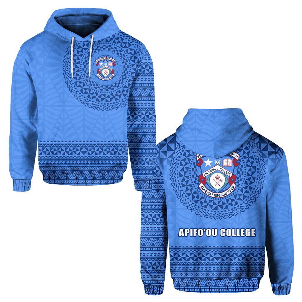 APIFOOU COLLEGE Hoodie Polynesian Tonga Unisex Blue - Polynesian Pride