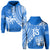 (Custom Text and Number) Fiji Rugby Sevens Hoodie Fijian 7s Tapa Polynesian Blue Ver.01 LT13 Blue - Polynesian Pride