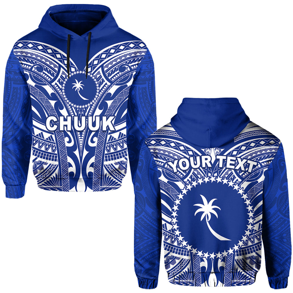 Custom Chuuk Hoodie Micronesia Simple Pattern LT13 Unisex Blue - Polynesian Pride